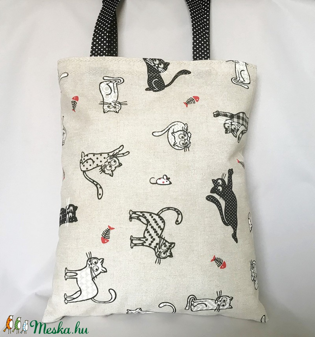 Cicás Szatyor Drapp - táska & tok - bevásárlás & shopper táska - shopper, textiltáska, szatyor - Meska.hu