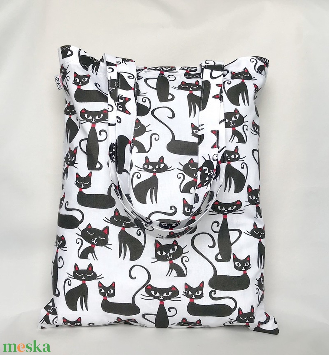 Miau Cicás Szatyor Fehér - táska & tok - bevásárlás & shopper táska - shopper, textiltáska, szatyor - Meska.hu Miau Cicás Szatyor Fehér - táska & tok - bevásárlás & shopper táska - shopper, textiltáska, szatyor - Meska.hu