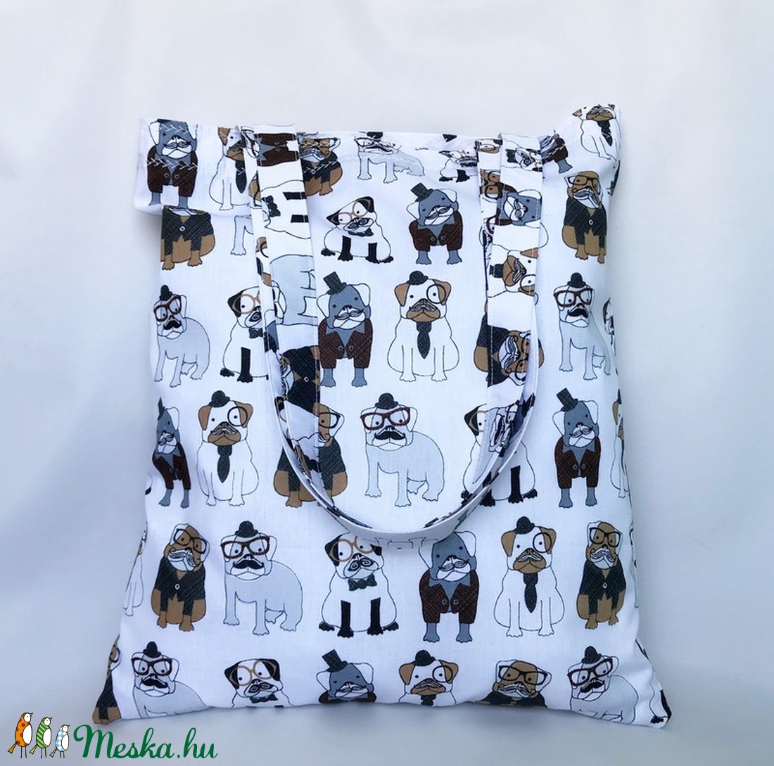 Angol Bulldog Kutyás Szatyor  - táska & tok - bevásárlás & shopper táska - shopper, textiltáska, szatyor - Meska.hu