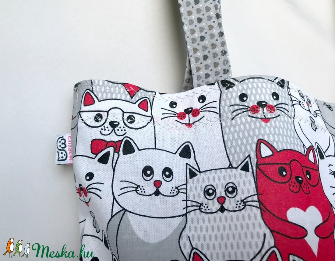 Happy Cicás Szatyor Piros - táska & tok - bevásárlás & shopper táska - shopper, textiltáska, szatyor - Meska.hu Happy Cicás Szatyor Piros - táska & tok - bevásárlás & shopper táska - shopper, textiltáska, szatyor - Meska.hu