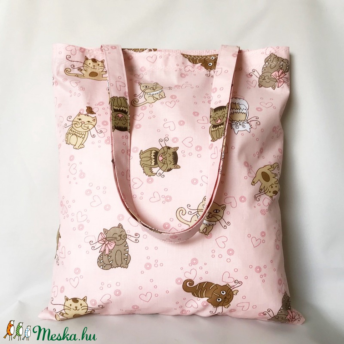 Cicás Szatyor Rózsaszín - táska & tok - bevásárlás & shopper táska - shopper, textiltáska, szatyor - Meska.hu Cicás Szatyor Rózsaszín - táska & tok - bevásárlás & shopper táska - shopper, textiltáska, szatyor - Meska.hu