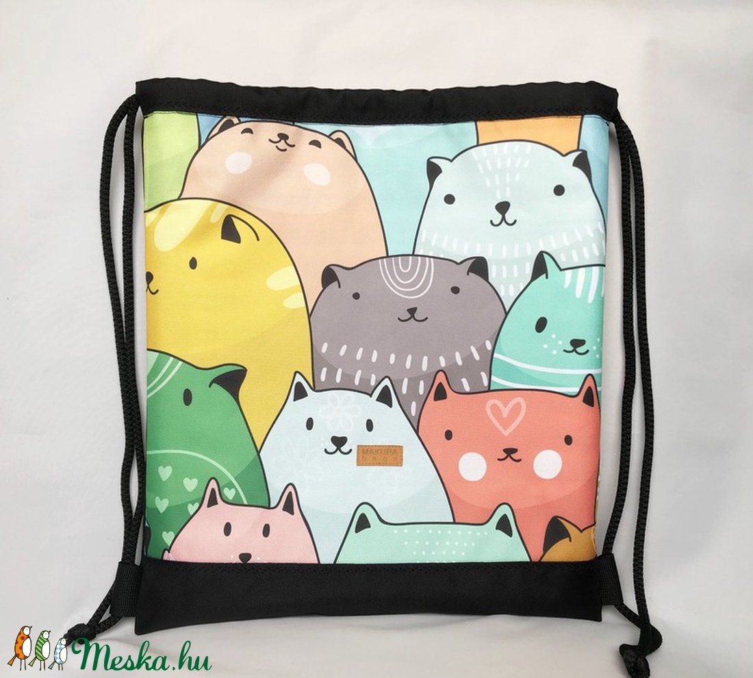 Cicás Vízlepergető Gym Bag Hátizsák - - Meska.hu Cicás Vízlepergető Gym Bag Hátizsák - - Meska.hu
