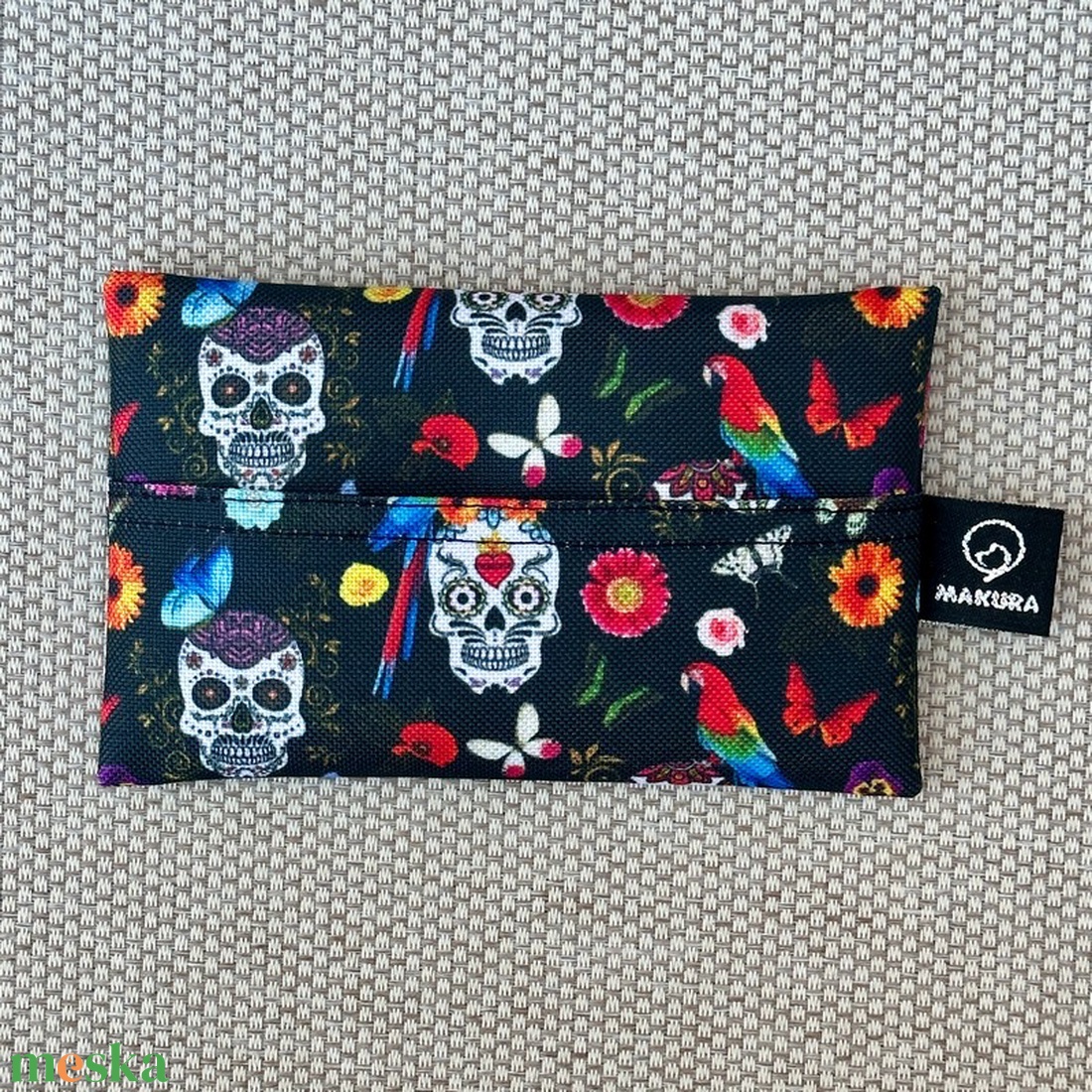 Vízálló Papírzsebkendő Tartó Cukorkoponya - táska & tok - pénztárca & más tok - zsebkendőtartó tok - Meska.hu Vízálló Papírzsebkendő Tartó Cukorkoponya - táska & tok - pénztárca & más tok - zsebkendőtartó tok - Meska.hu