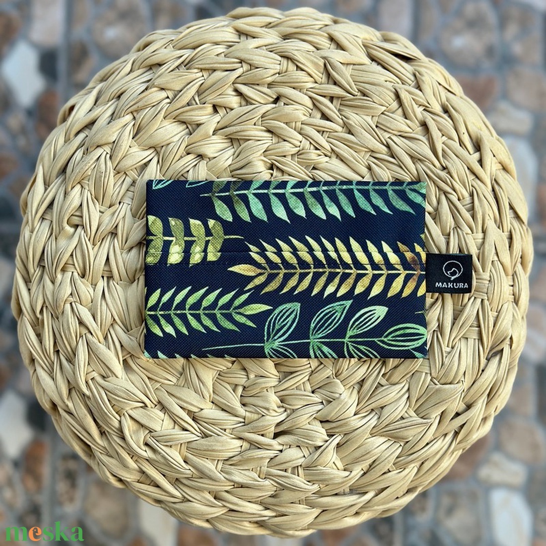 Vízálló Papírzsebkendő Tartó Zöld Levelek - táska & tok - pénztárca & más tok - zsebkendőtartó tok - Meska.hu