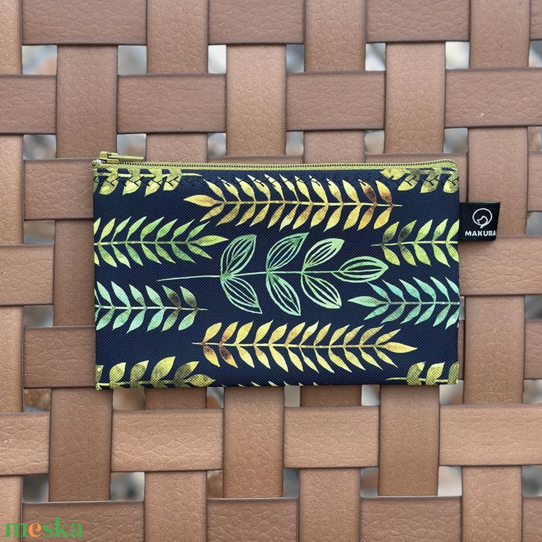 Vízálló Neszesszer Zöld Levelek - táska & tok - neszesszer - Meska.hu