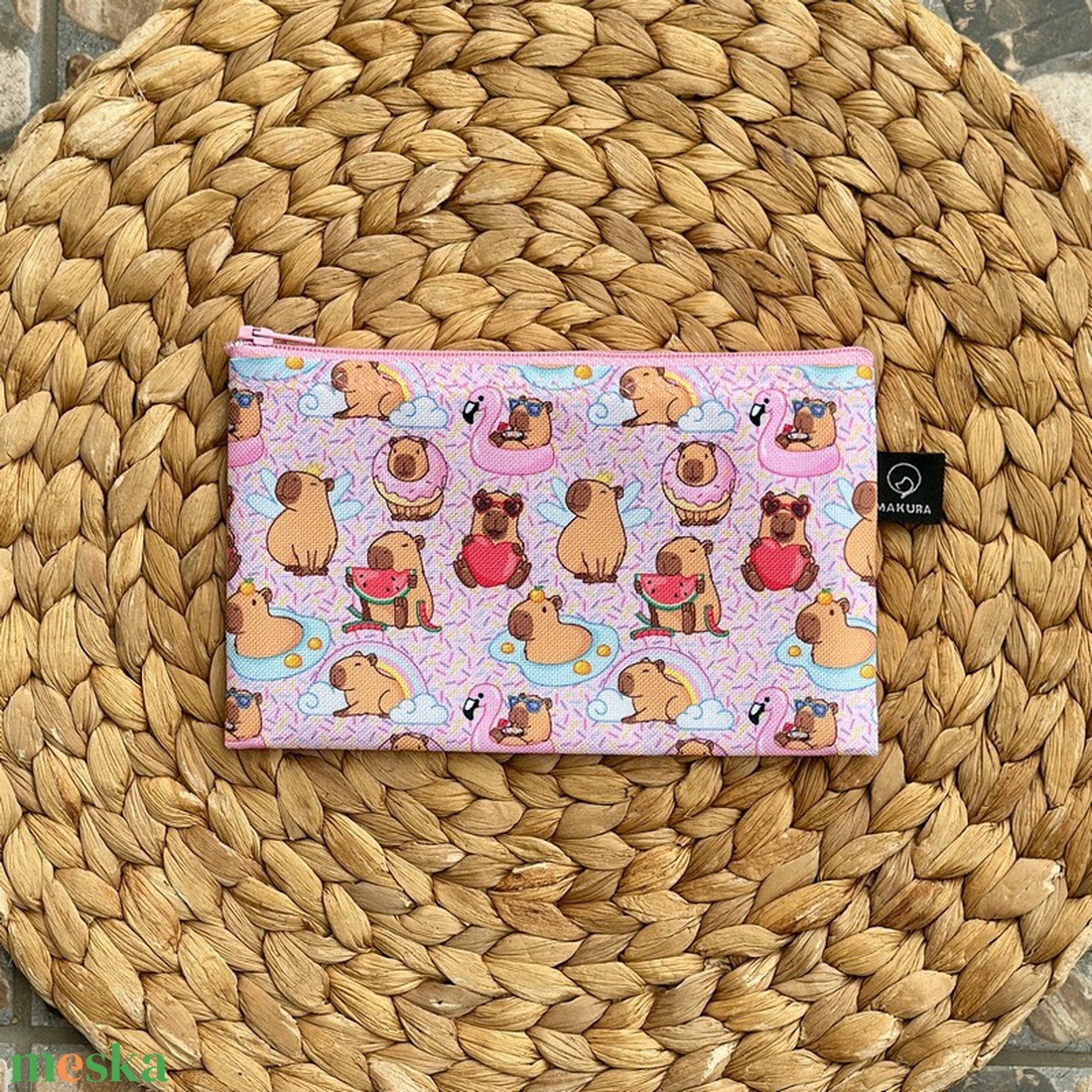 Vízálló Neszesszer Rózsaszín Kapibarák - táska & tok - neszesszer - Meska.hu