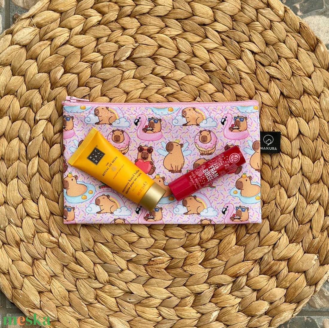 Vízálló Neszesszer Rózsaszín Kapibarák - táska & tok - neszesszer - Meska.hu