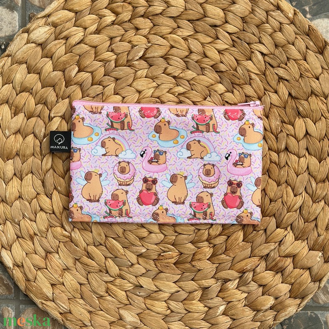 Vízálló Neszesszer Rózsaszín Kapibarák - táska & tok - neszesszer - Meska.hu