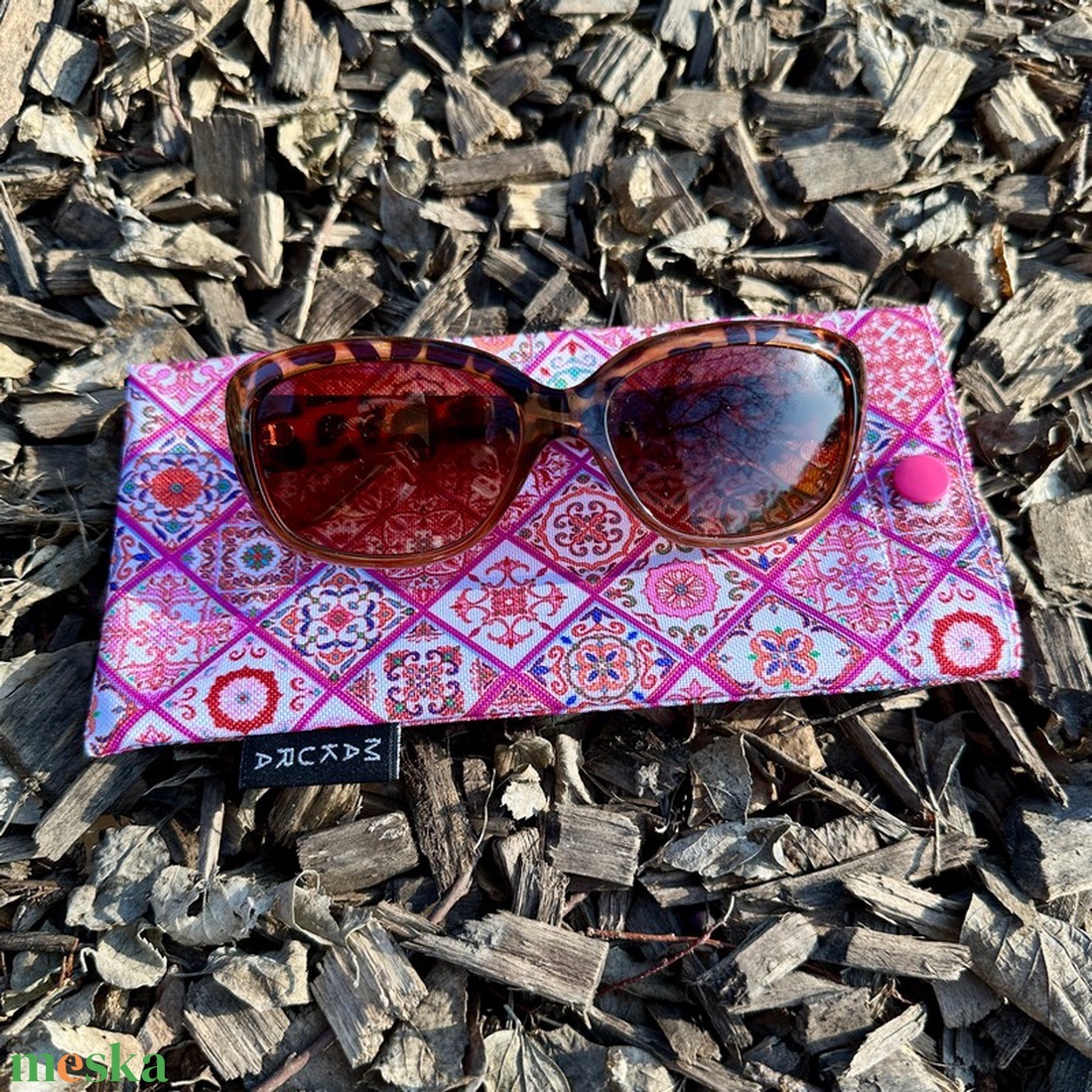 Szemüvegtok Rózsaszín Csempe Minta - táska & tok - pénztárca & más tok - szemüvegtok - Meska.hu