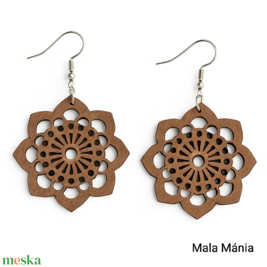 Mandala mintás fa fülbevaló - ékszer - fülbevaló - lógó fülbevaló - Meska.hu Mandala mintás fa fülbevaló - ékszer - fülbevaló - lógó fülbevaló - Meska.hu