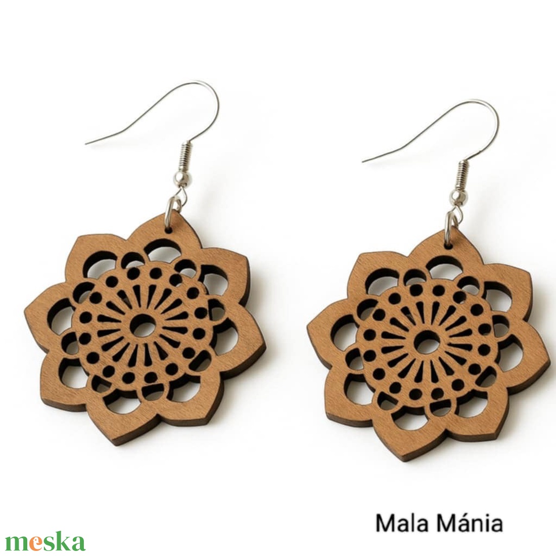Mandala mintás fa fülbevaló - ékszer - fülbevaló - lógó fülbevaló - Meska.hu Mandala mintás fa fülbevaló - ékszer - fülbevaló - lógó fülbevaló - Meska.hu