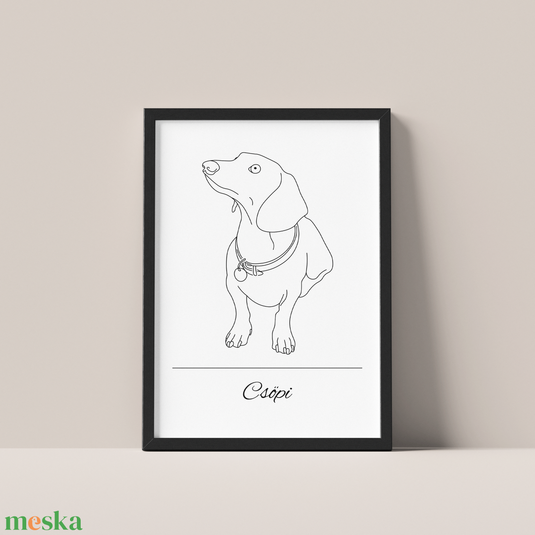 Egyedi kisállat portré - Saját fotó alapján készült vonalrajz kisállatodról (digitális termék) - művészet - grafika & illusztráció - digitális - Meska.hu