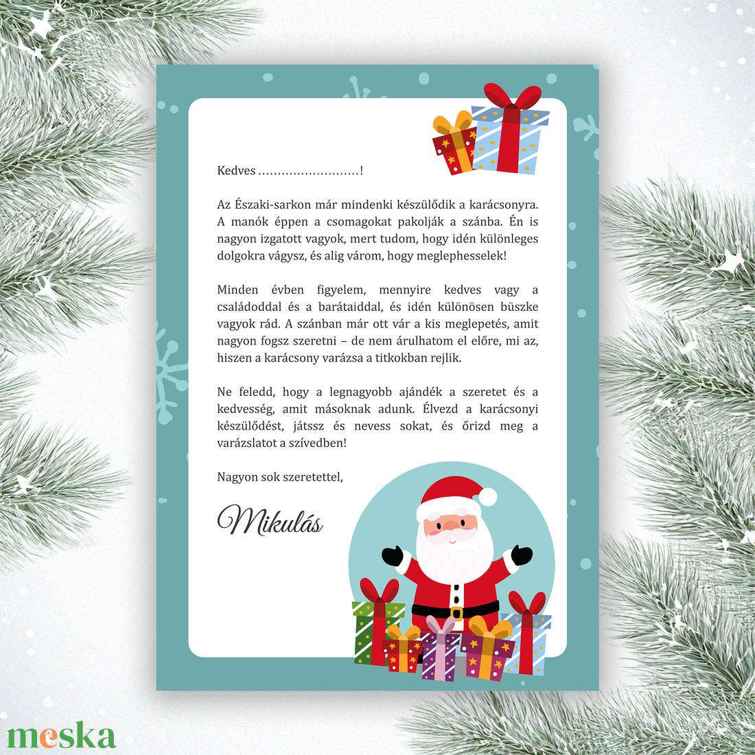 Nyomtatható levél és oklevél a Mikulástól (digitális termék) - karácsony - mikulás - mikulás ajándékok - Meska.hu