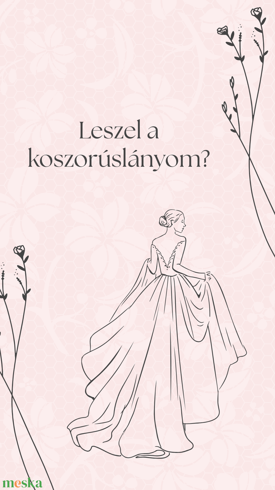 Digitális animált koszorúslány vagy tanú felkérő - esküvő - meghívó & kártya - meghívó - Meska.hu