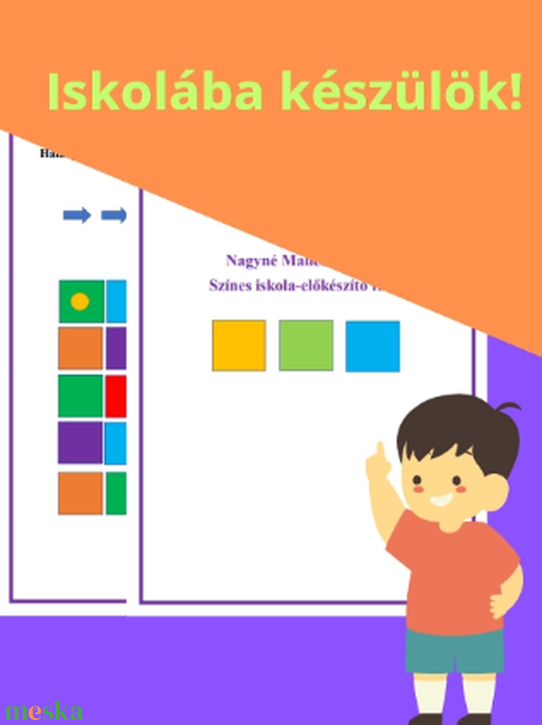 Színes iskola-előkészítő füzet - könyv & zene - könyv - Meska.hu