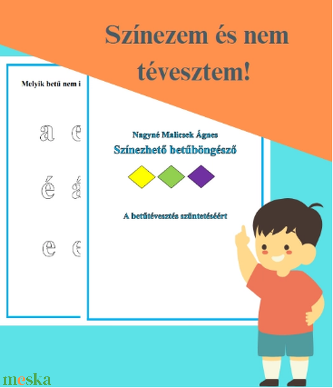 Színezhető betűböngésző - könyv & zene - könyv - Meska.hu