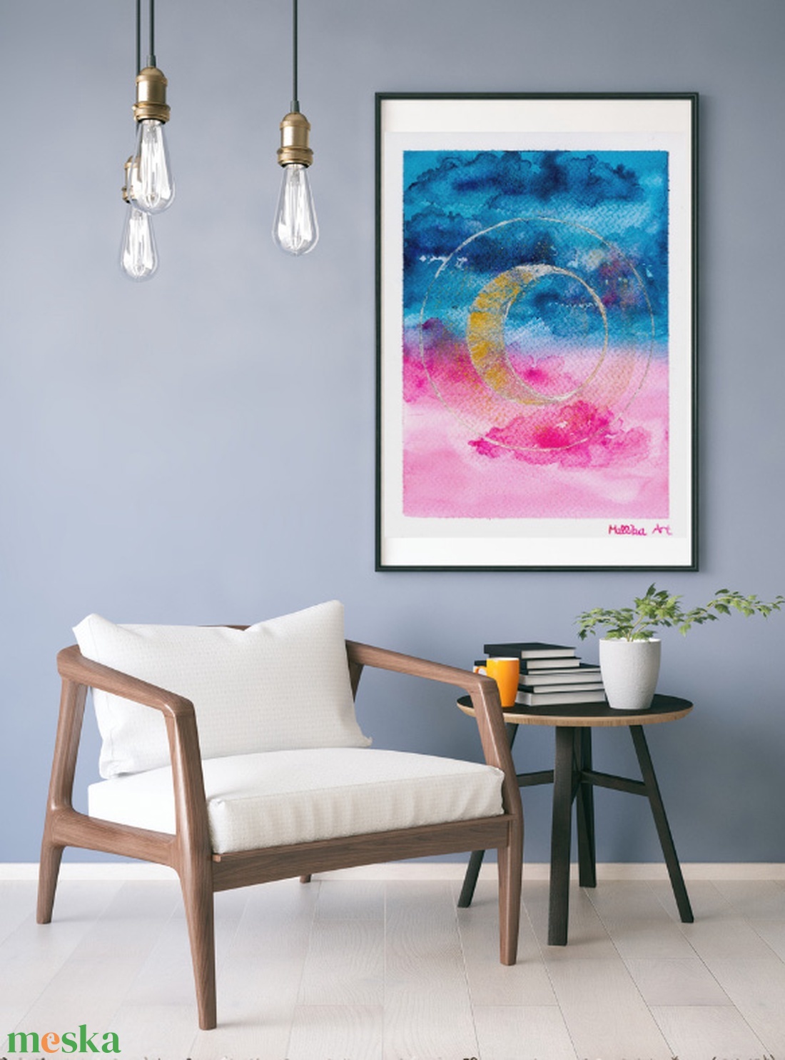 Újhold - akvarell art print - otthon & életmód - dekoráció - kép & falikép - kép & falikép - Meska.hu Újhold - akvarell art print - otthon & életmód - dekoráció - kép & falikép - kép & falikép - Meska.hu