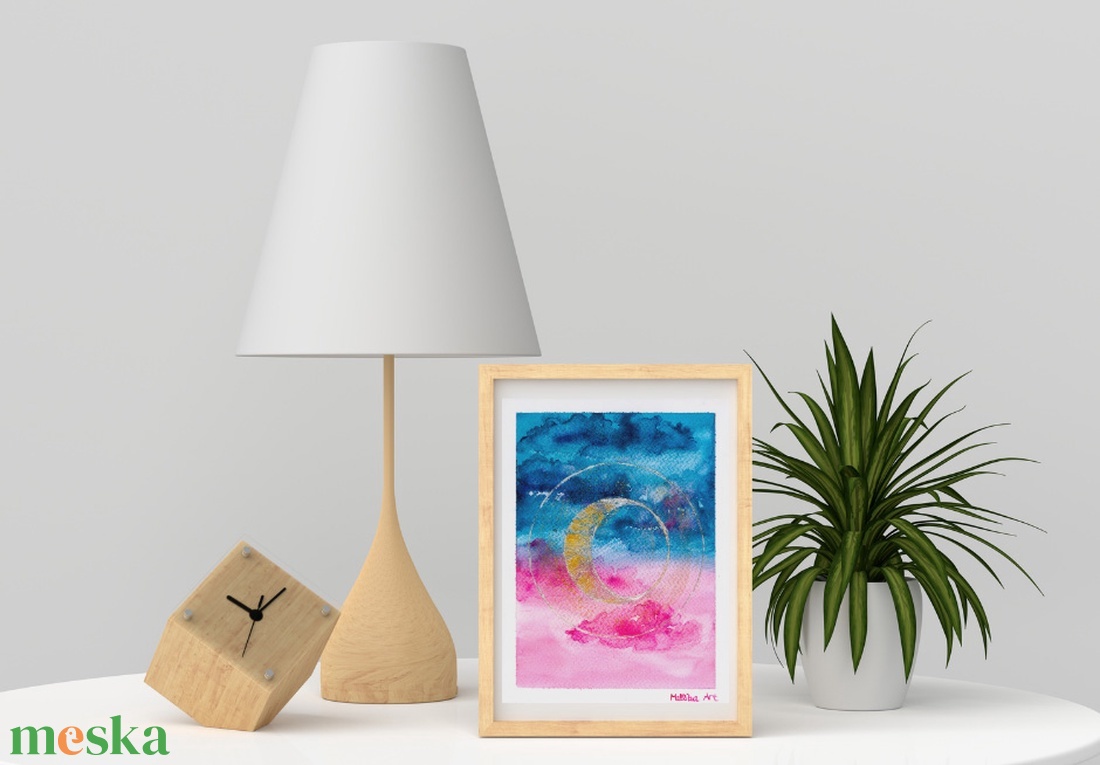 Újhold - akvarell art print - otthon & életmód - dekoráció - kép & falikép - kép & falikép - Meska.hu Újhold - akvarell art print - otthon & életmód - dekoráció - kép & falikép - kép & falikép - Meska.hu