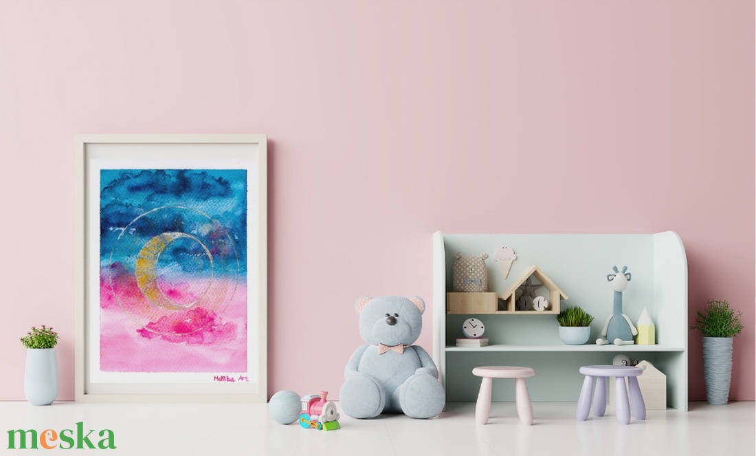 Újhold - akvarell art print - otthon & életmód - dekoráció - kép & falikép - kép & falikép - Meska.hu Újhold - akvarell art print - otthon & életmód - dekoráció - kép & falikép - kép & falikép - Meska.hu