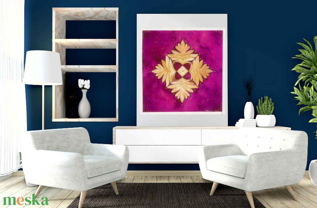 Művészi akvarell nyomat - Mandala lilában - otthon & lakás - dekoráció - kép & falikép - kép & falikép - Meska.hu