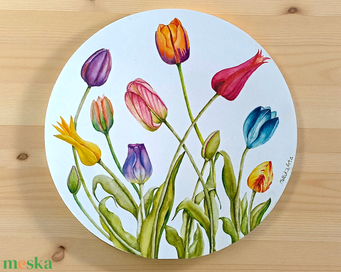 Tulipánözön - művészet - festmény - akvarell - Meska.hu Tulipánözön - művészet - festmény - akvarell - Meska.hu