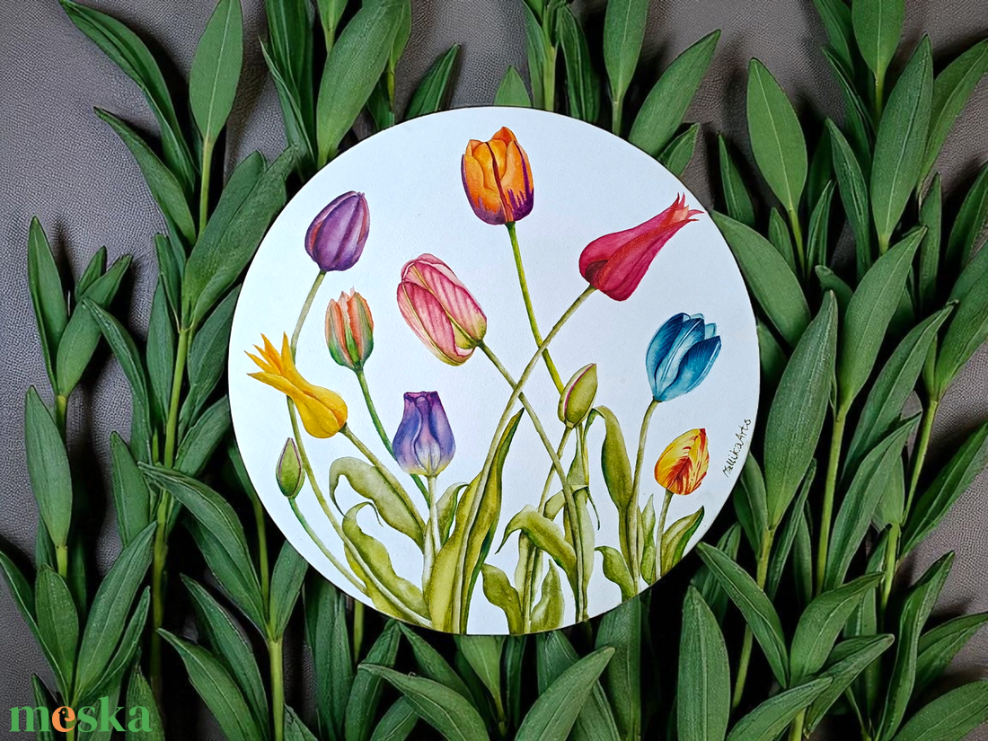 Tulipánözön - művészet - festmény - akvarell - Meska.hu Tulipánözön - művészet - festmény - akvarell - Meska.hu