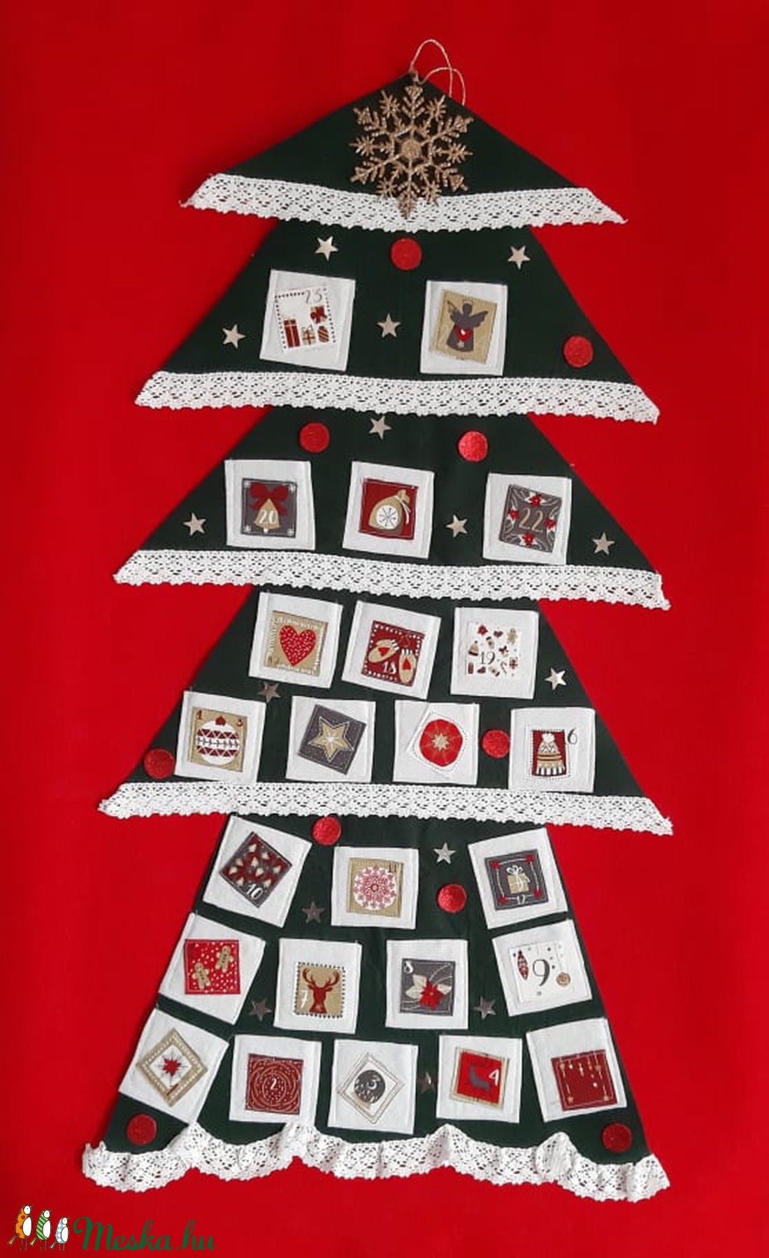 Adventi naptár zsebekkel karácsonyfa formájú ( 2 ) - otthon & lakás - karácsony - adventi díszek - adventi naptár - Meska.hu Adventi naptár zsebekkel karácsonyfa formájú ( 2 ) - otthon & lakás - karácsony - adventi díszek - adventi naptár - Meska.hu