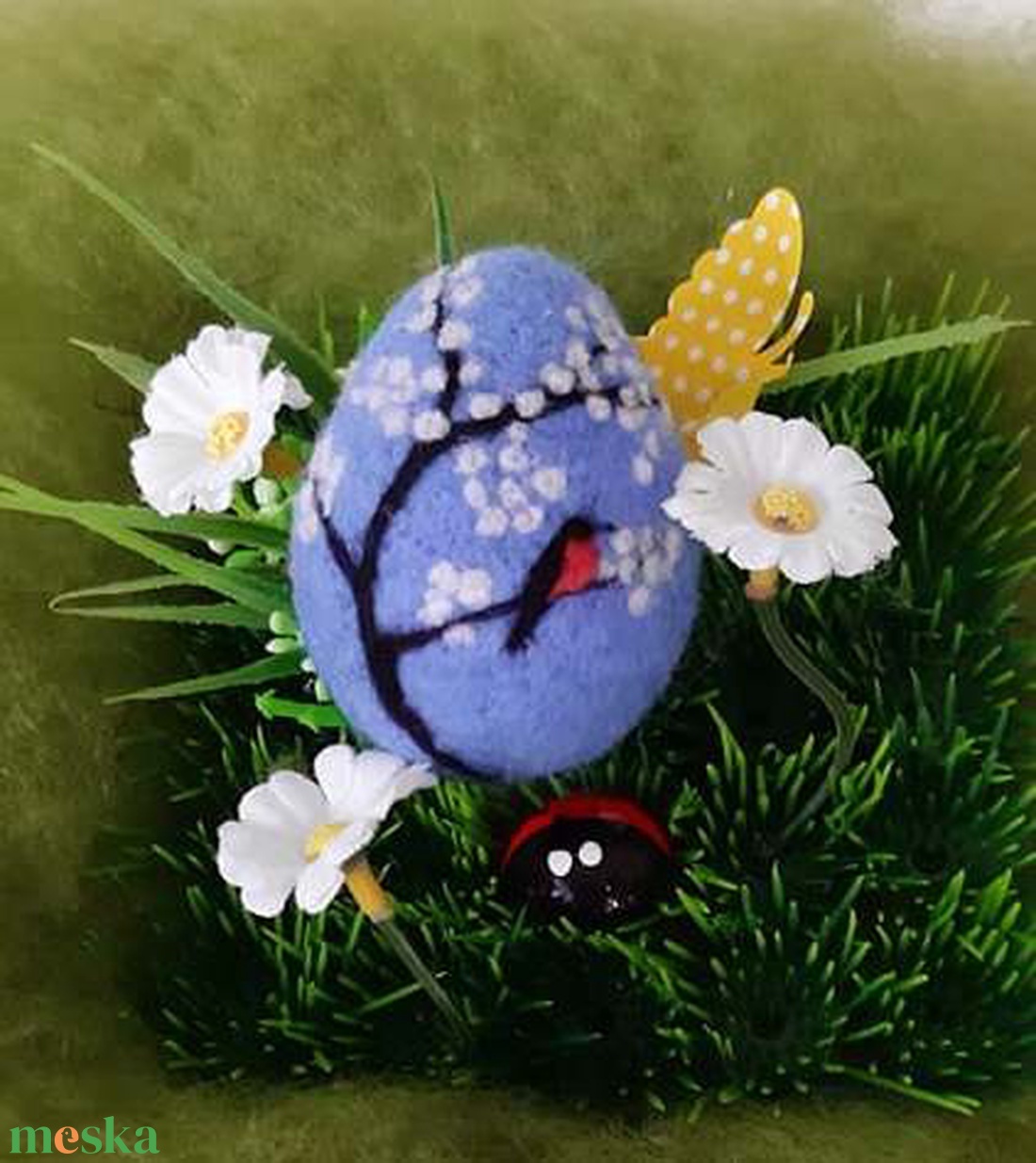 Nemezelt húsvéti tojás - otthon & életmód - dekoráció - asztal és polc dekoráció - asztaldísz - Meska.hu