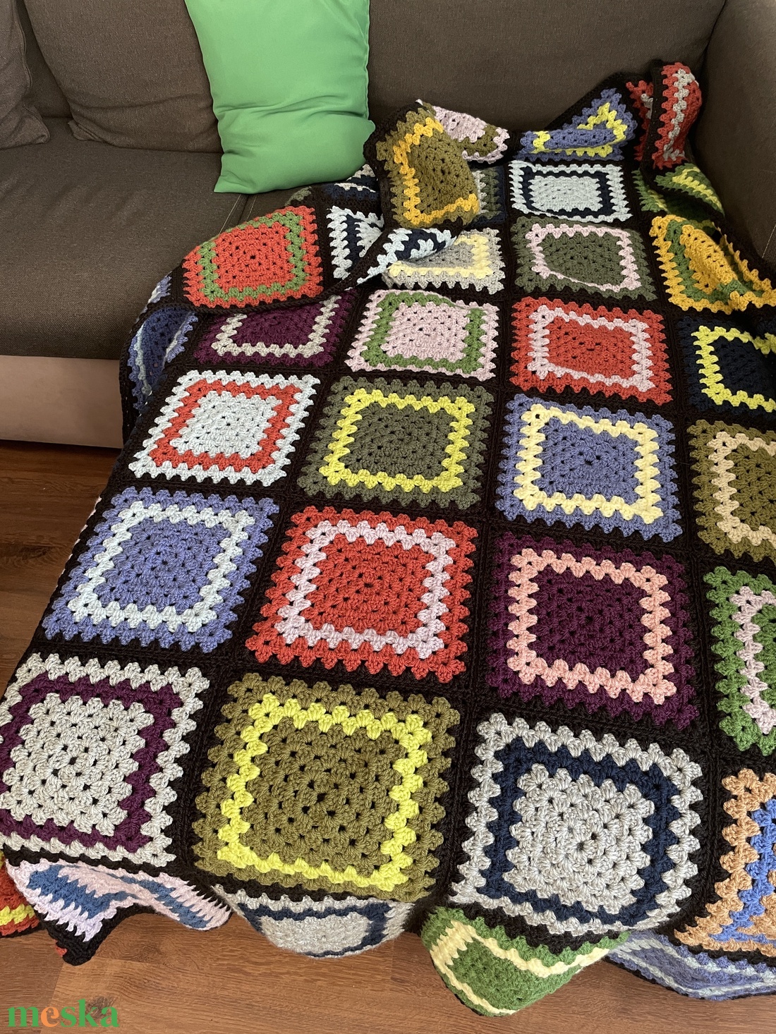 Horgolt takaró - otthon & életmód - lakástextil - felnőtt takaró, pléd - Meska.hu