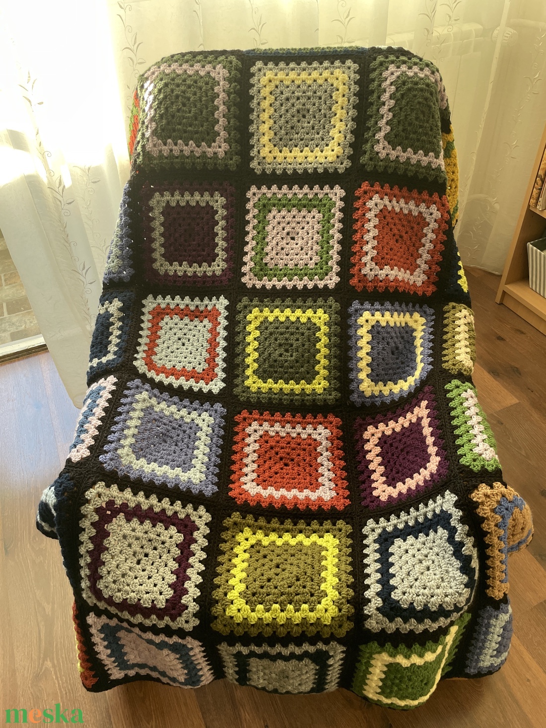 Horgolt takaró - otthon & életmód - lakástextil - felnőtt takaró, pléd - Meska.hu