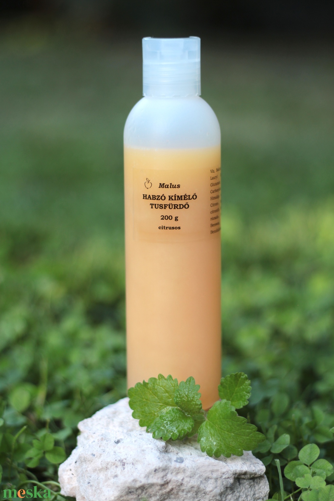 Habzó, kímélő tusfürdő - citrusos 200 g - szépségápolás - szappan & fürdés - kézműves tusfürdő - Meska.hu