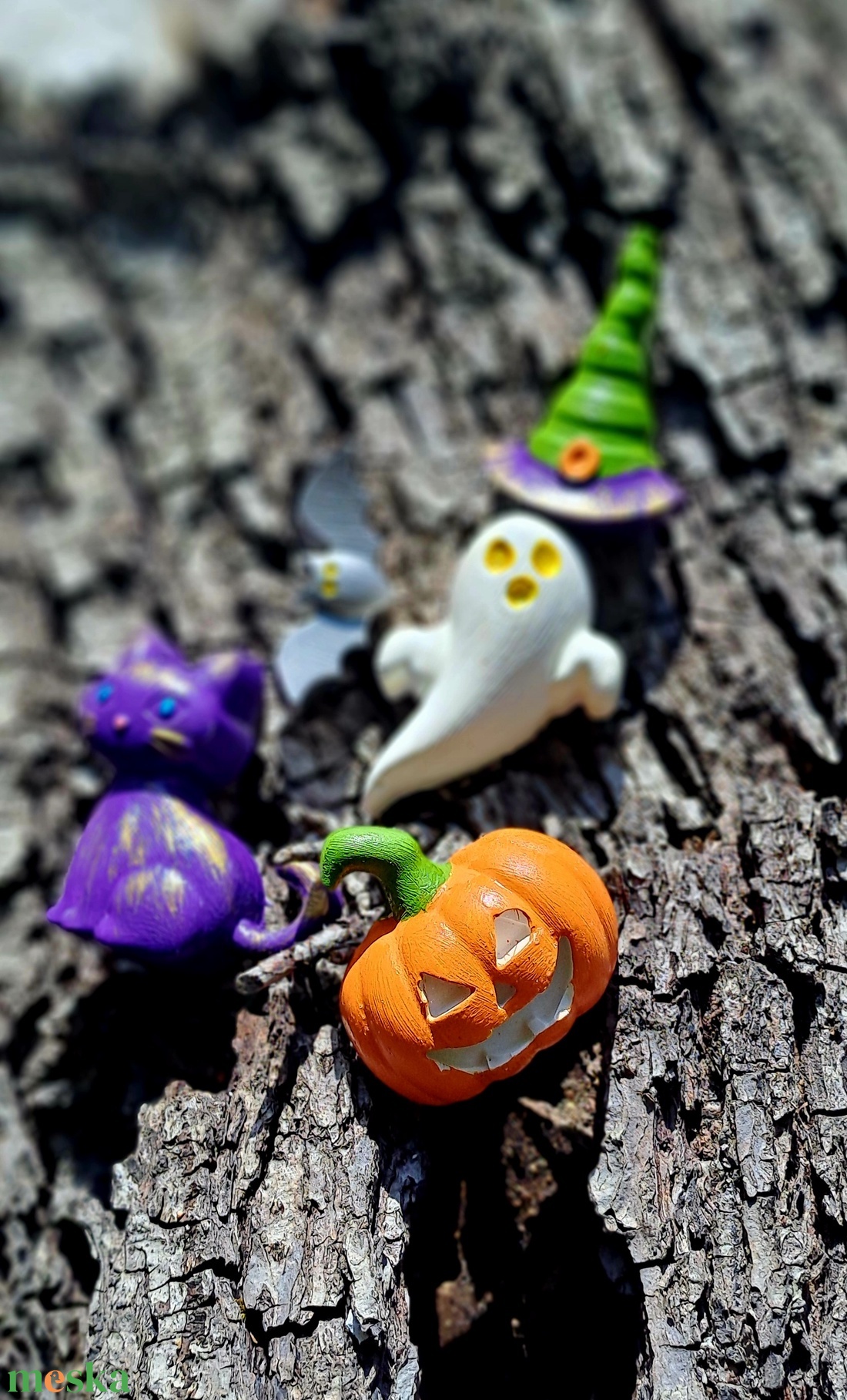 Frászbox - Halloween kreatív alkotócsomag � 5 db festhető gipszfigura akrilfestékkel, fényes lakkal és ecsettel - DIY - diy (csináld magad) - egységcsomag - Meska.hu