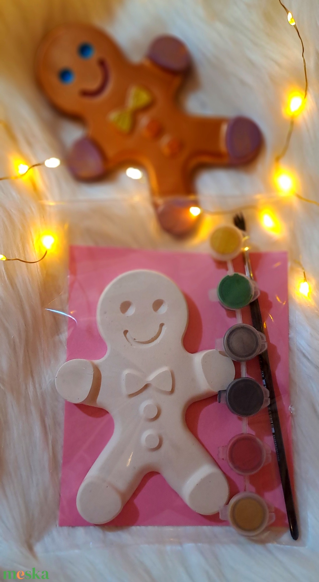 Karácsonyi DIY Kreatív Készlet - Festhető mézeskalács vagy karácsonyi díszek szett - diy (csináld magad) - egységcsomag - Meska.hu
