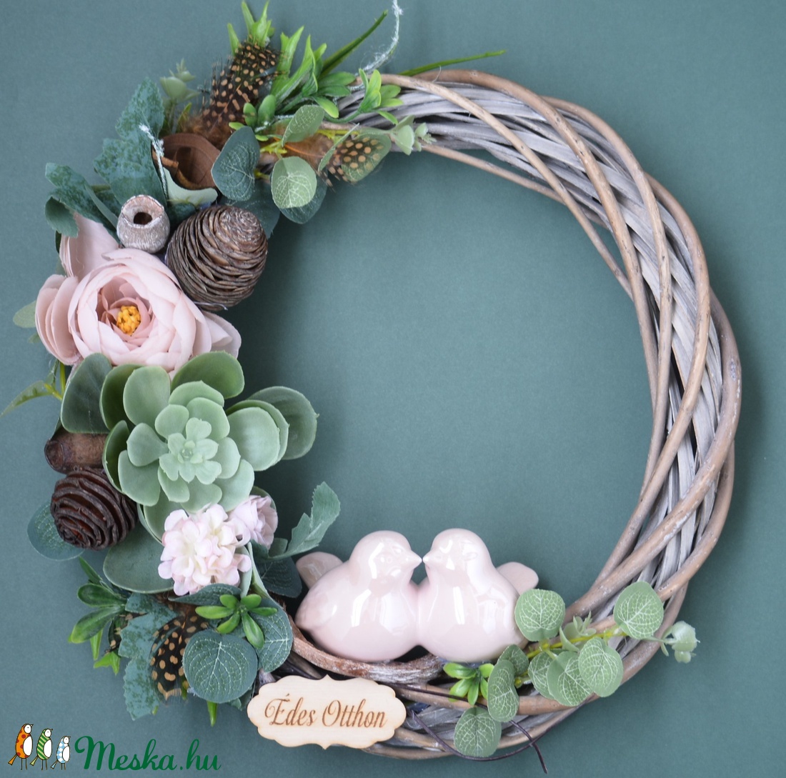 Madárkák koszorú - otthon & életmód - dekoráció - ajtó- és ablak dekoráció - ajtódísz & kopogtató - Meska.hu Madárkák koszorú - otthon & életmód - dekoráció - ajtó- és ablak dekoráció - ajtódísz & kopogtató - Meska.hu