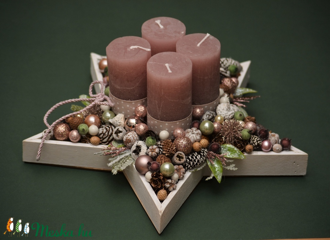 Púderes adventi csillag - karácsony - adventi díszek - adventi asztaldísz - Meska.hu Púderes adventi csillag - karácsony - adventi díszek - adventi asztaldísz - Meska.hu