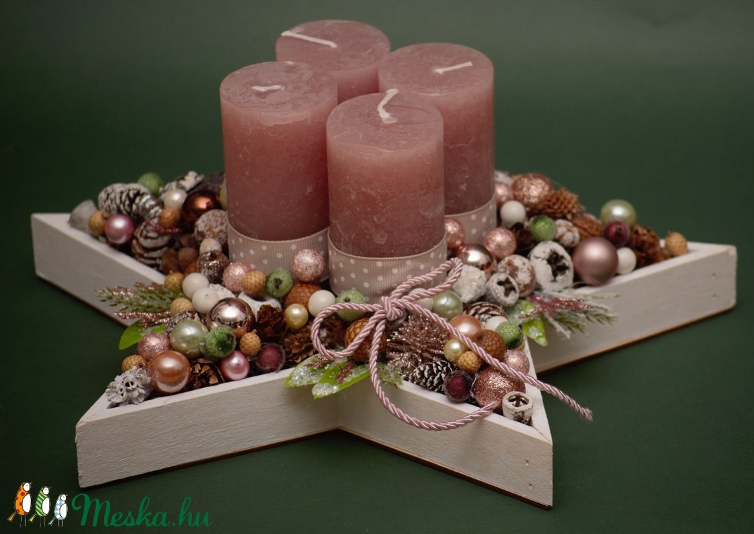 Púderes adventi csillag - karácsony - adventi díszek - adventi asztaldísz - Meska.hu Púderes adventi csillag - karácsony - adventi díszek - adventi asztaldísz - Meska.hu