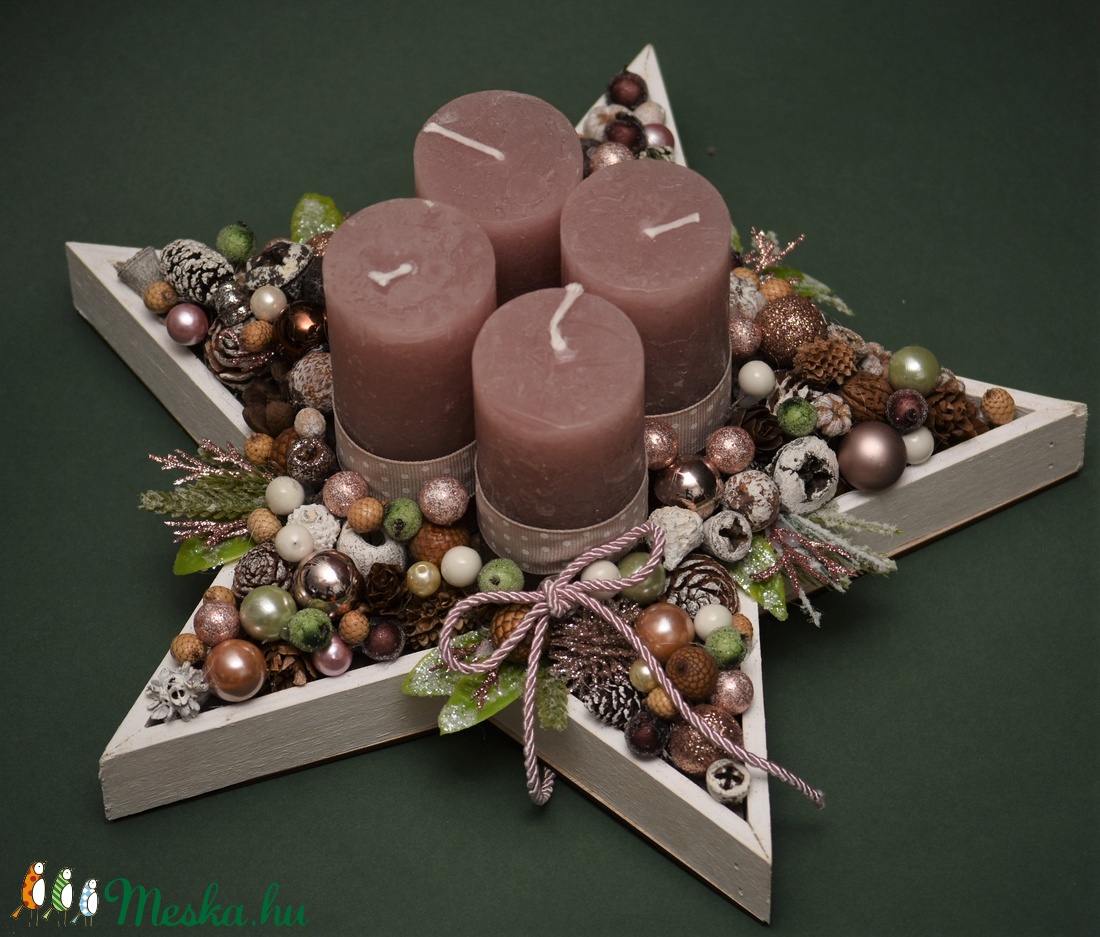 Púderes adventi csillag - karácsony - adventi díszek - adventi asztaldísz - Meska.hu Púderes adventi csillag - karácsony - adventi díszek - adventi asztaldísz - Meska.hu