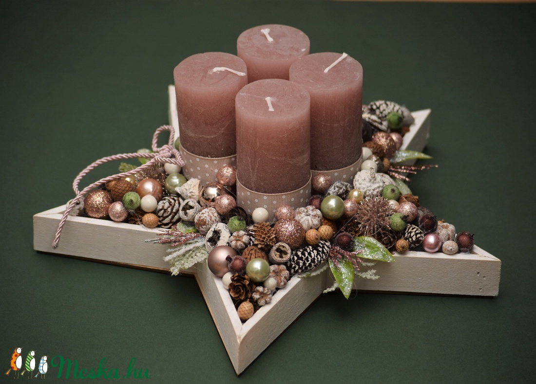 Púderes adventi csillag - karácsony - adventi díszek - adventi asztaldísz - Meska.hu Púderes adventi csillag - karácsony - adventi díszek - adventi asztaldísz - Meska.hu