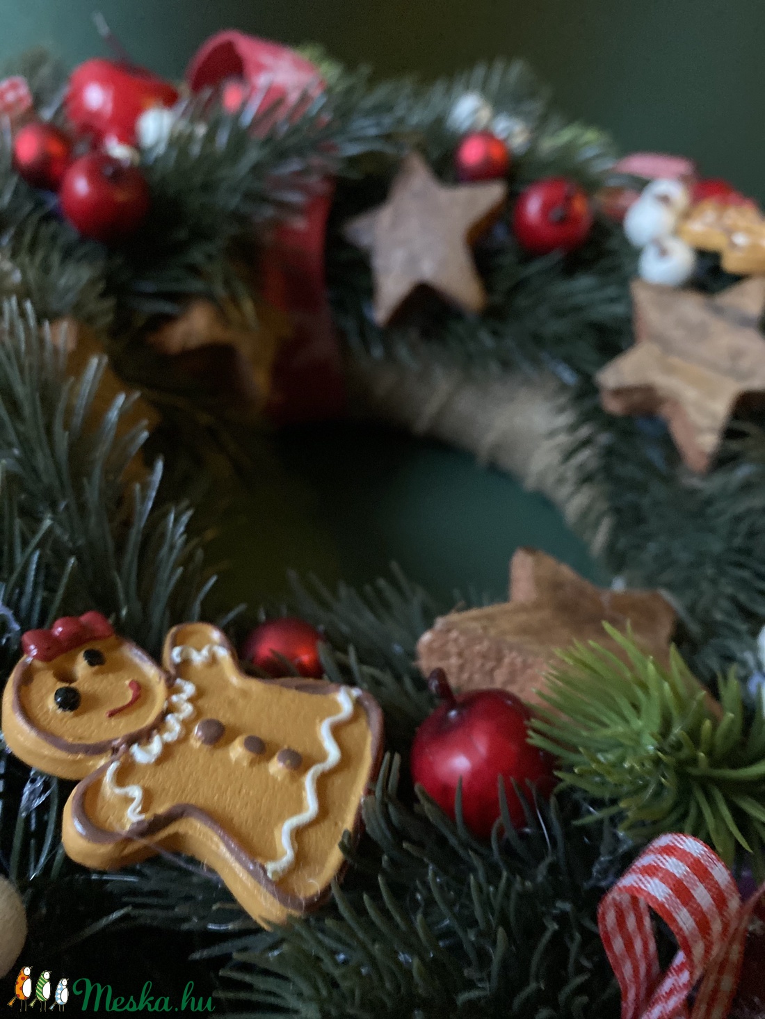 Mézeskalácsos almás koszorú - karácsony - adventi díszek - adventi ajtódísz - Meska.hu Mézeskalácsos almás koszorú - karácsony - adventi díszek - adventi ajtódísz - Meska.hu