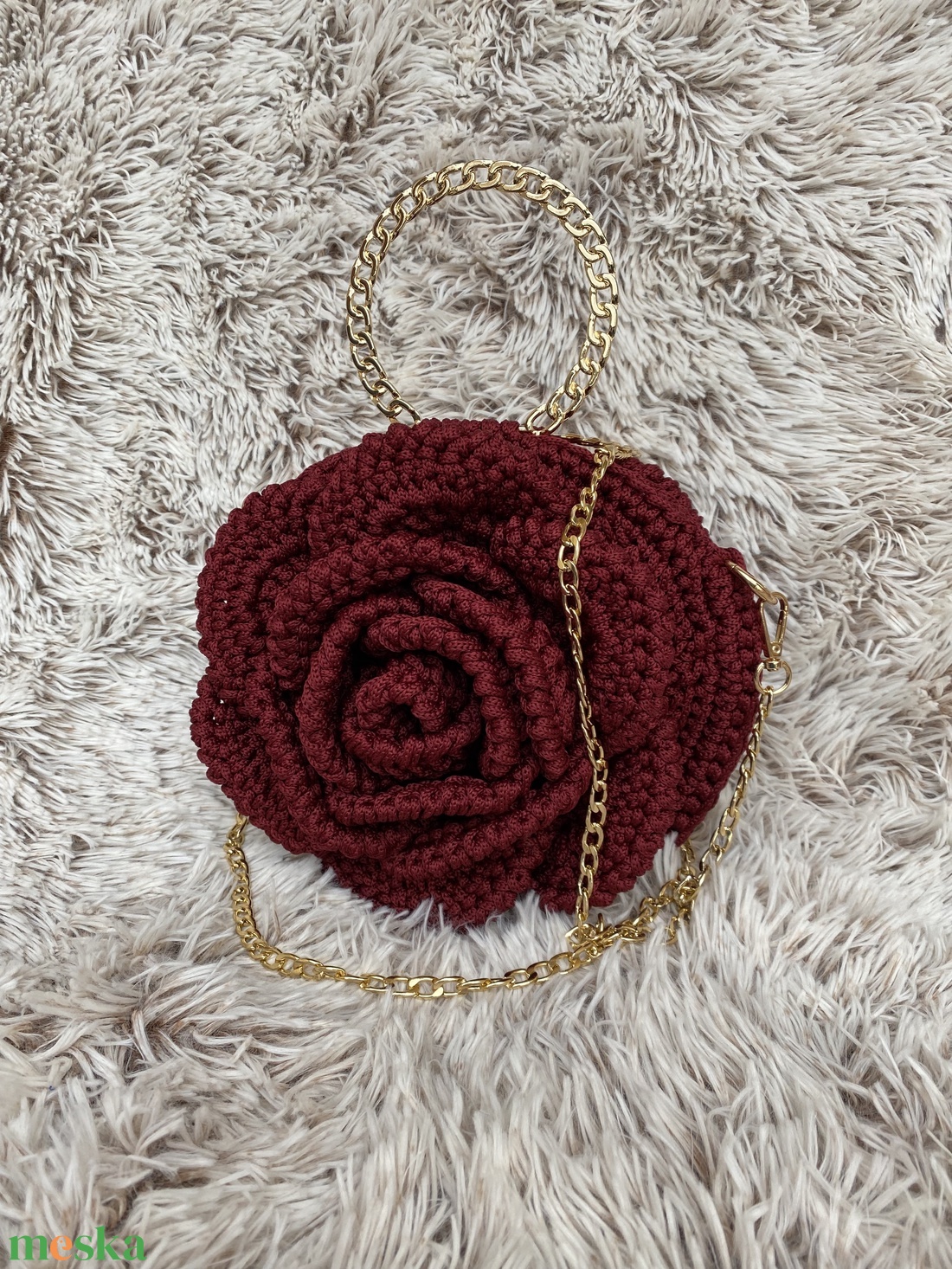 Marisol horgolt, rózsa formájú kézi- és crossbody táska - táska & tok - kézitáska & válltáska - válltáska - Meska.hu Marisol horgolt, rózsa formájú kézi- és crossbody táska - táska & tok - kézitáska & válltáska - válltáska - Meska.hu
