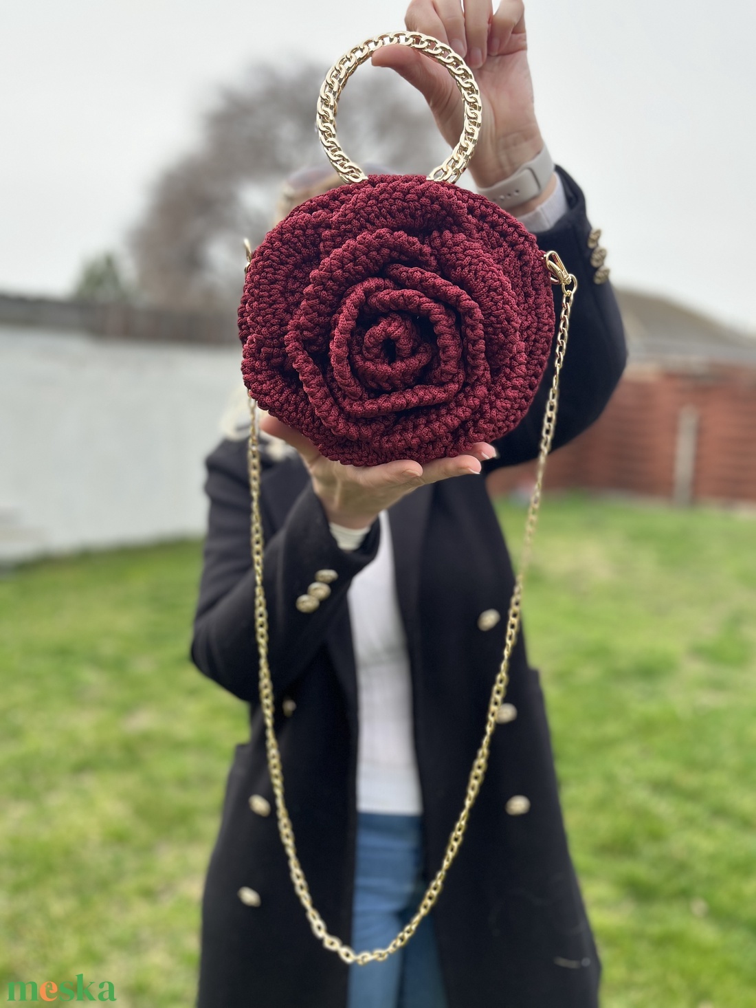 Marisol horgolt, rózsa formájú kézi- és crossbody táska - táska & tok - kézitáska & válltáska - válltáska - Meska.hu Marisol horgolt, rózsa formájú kézi- és crossbody táska - táska & tok - kézitáska & válltáska - válltáska - Meska.hu