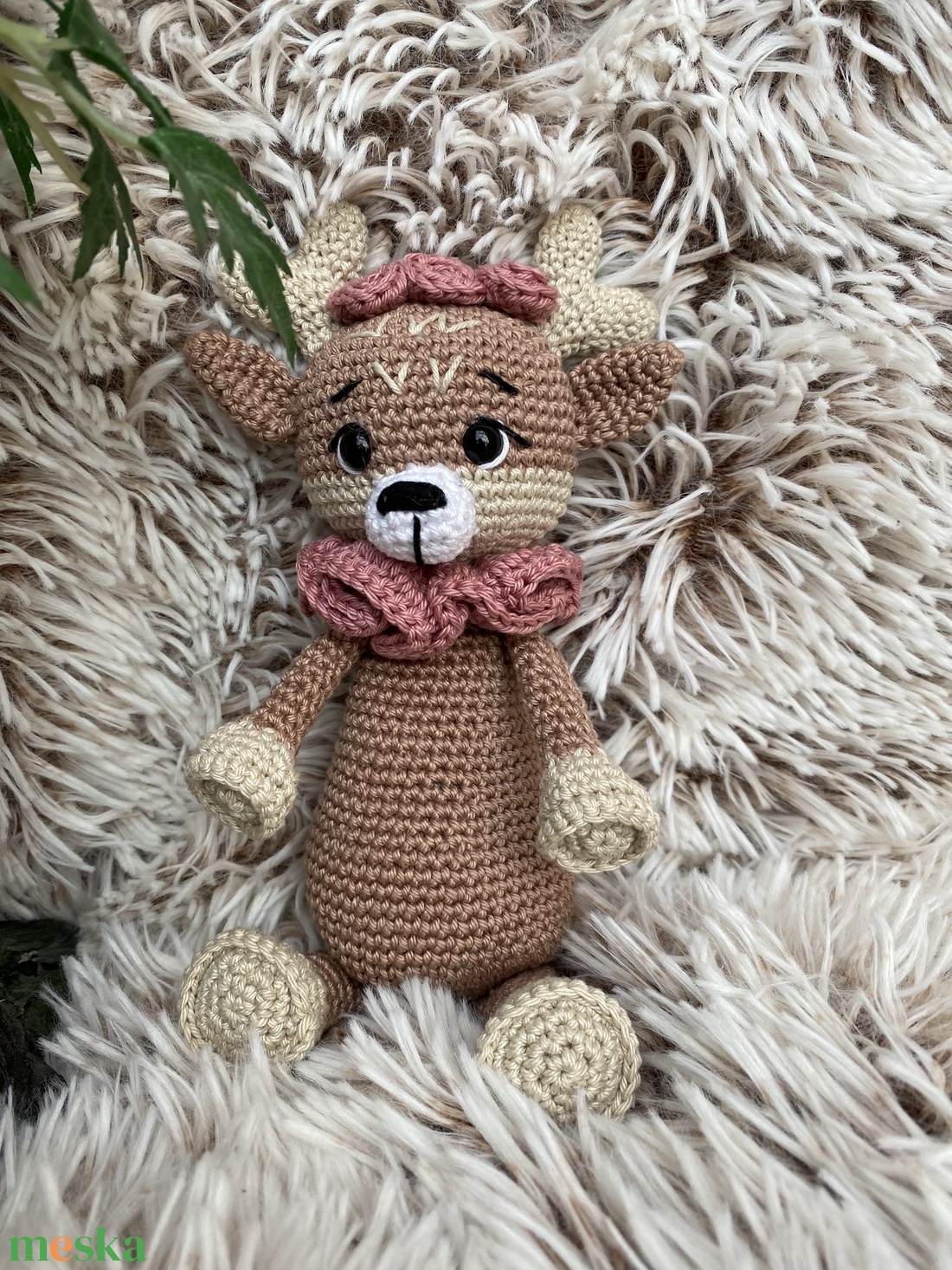 Szederke horgolt őzike, rénszarvas amigurumi - játék & sport - plüssállat & játékfigura - más figura - Meska.hu