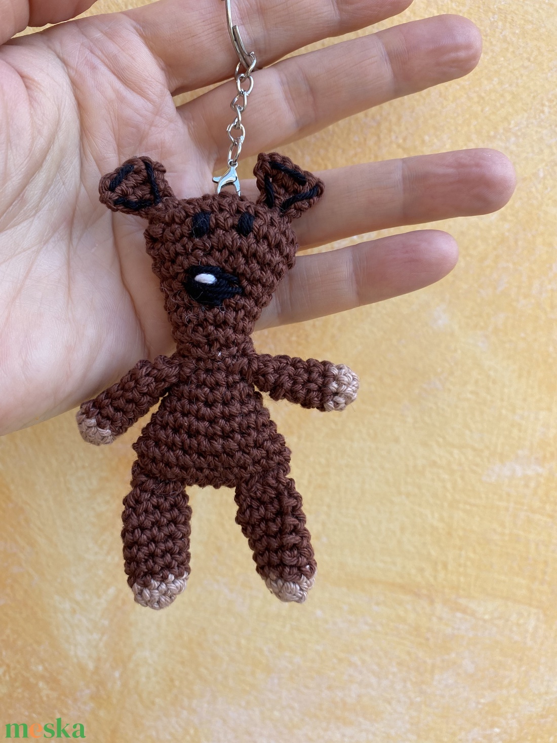 Mr Bean Teddy macija horgolt kulcstartó  - játék & sport - plüssállat & játékfigura - maci - Meska.hu