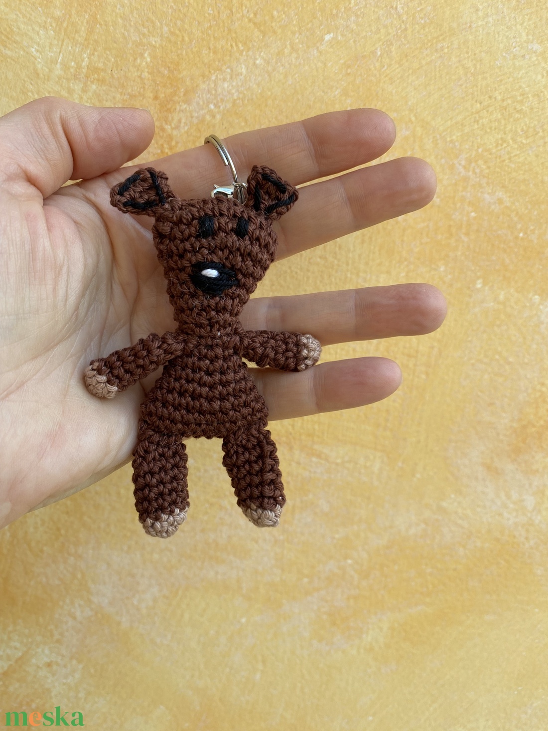 Mr Bean Teddy macija horgolt kulcstartó  - játék & sport - plüssállat & játékfigura - maci - Meska.hu
