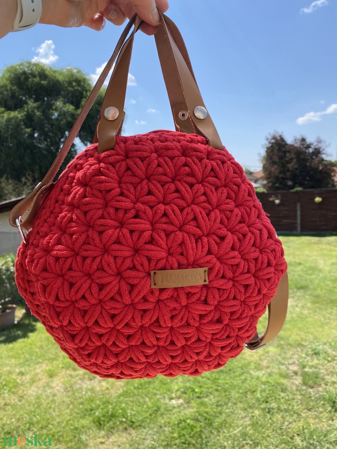 Diana horgolt nagyméretű piros színű kézi- és crossbody táska - táska & tok - kézitáska & válltáska - válltáska - Meska.hu Diana horgolt nagyméretű piros színű kézi- és crossbody táska - táska & tok - kézitáska & válltáska - válltáska - Meska.hu