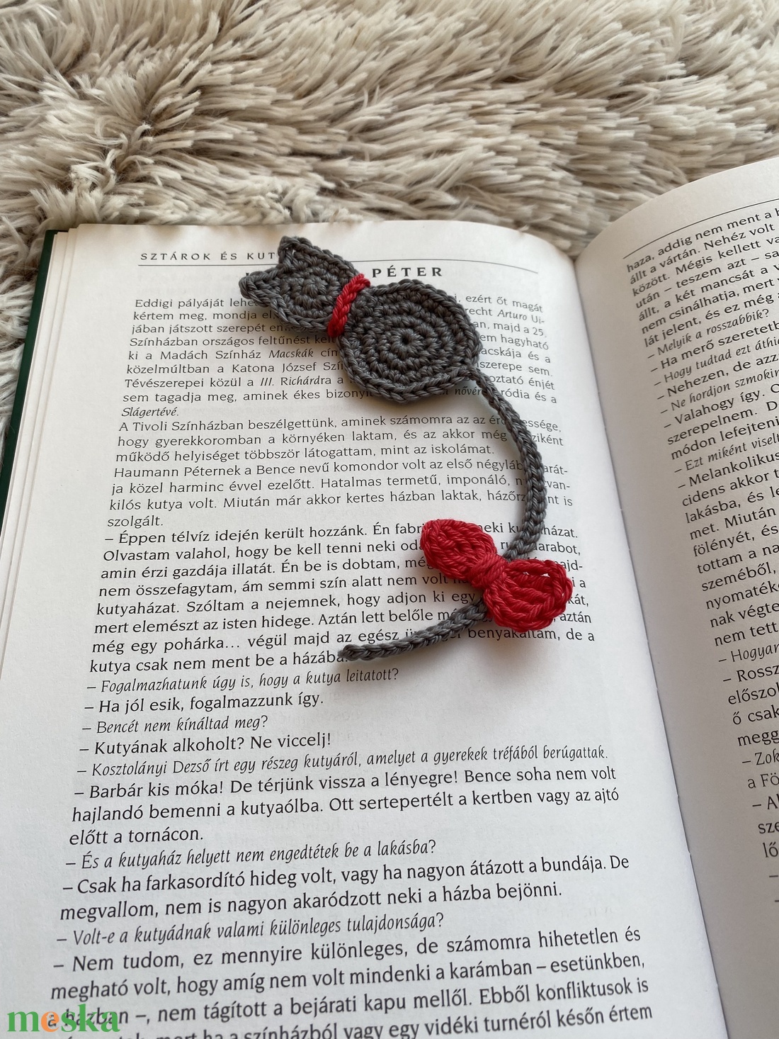 Horgolt cica könyvjelző - könyv & zene - könyvjelző - Meska.hu