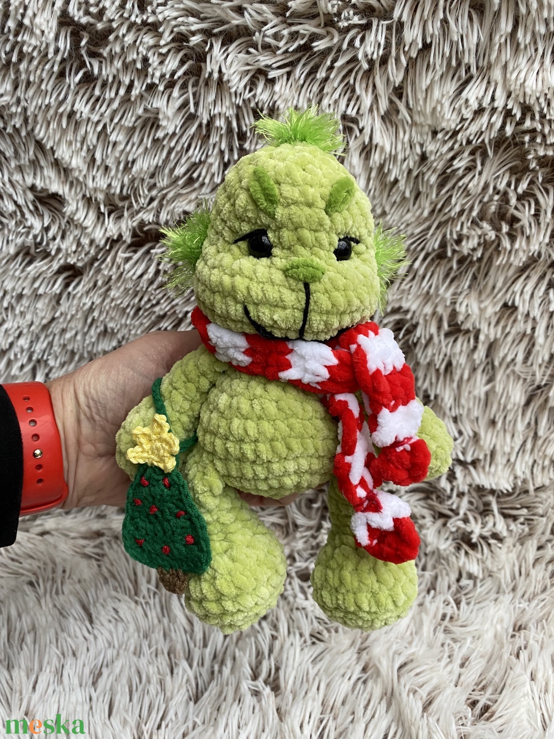 Karácsonyi Grincs karácsonyfával - játék & sport - plüssállat & játékfigura - plüss mesefigurák - Meska.hu