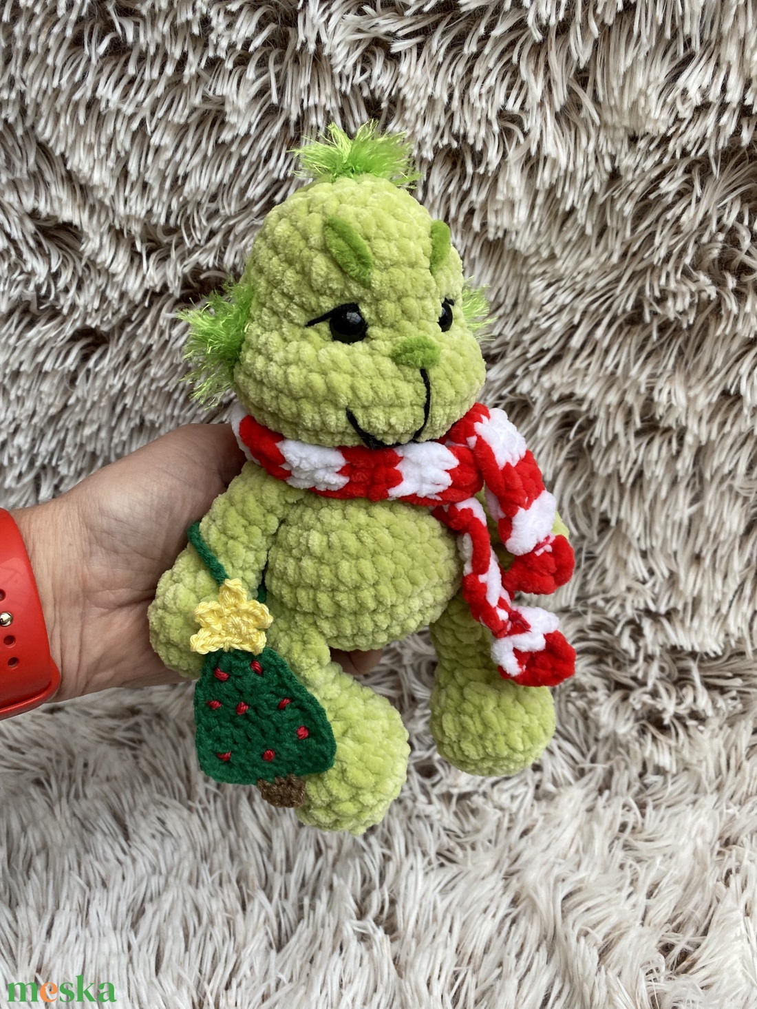 Karácsonyi Grincs karácsonyfával - játék & sport - plüssállat & játékfigura - plüss mesefigurák - Meska.hu