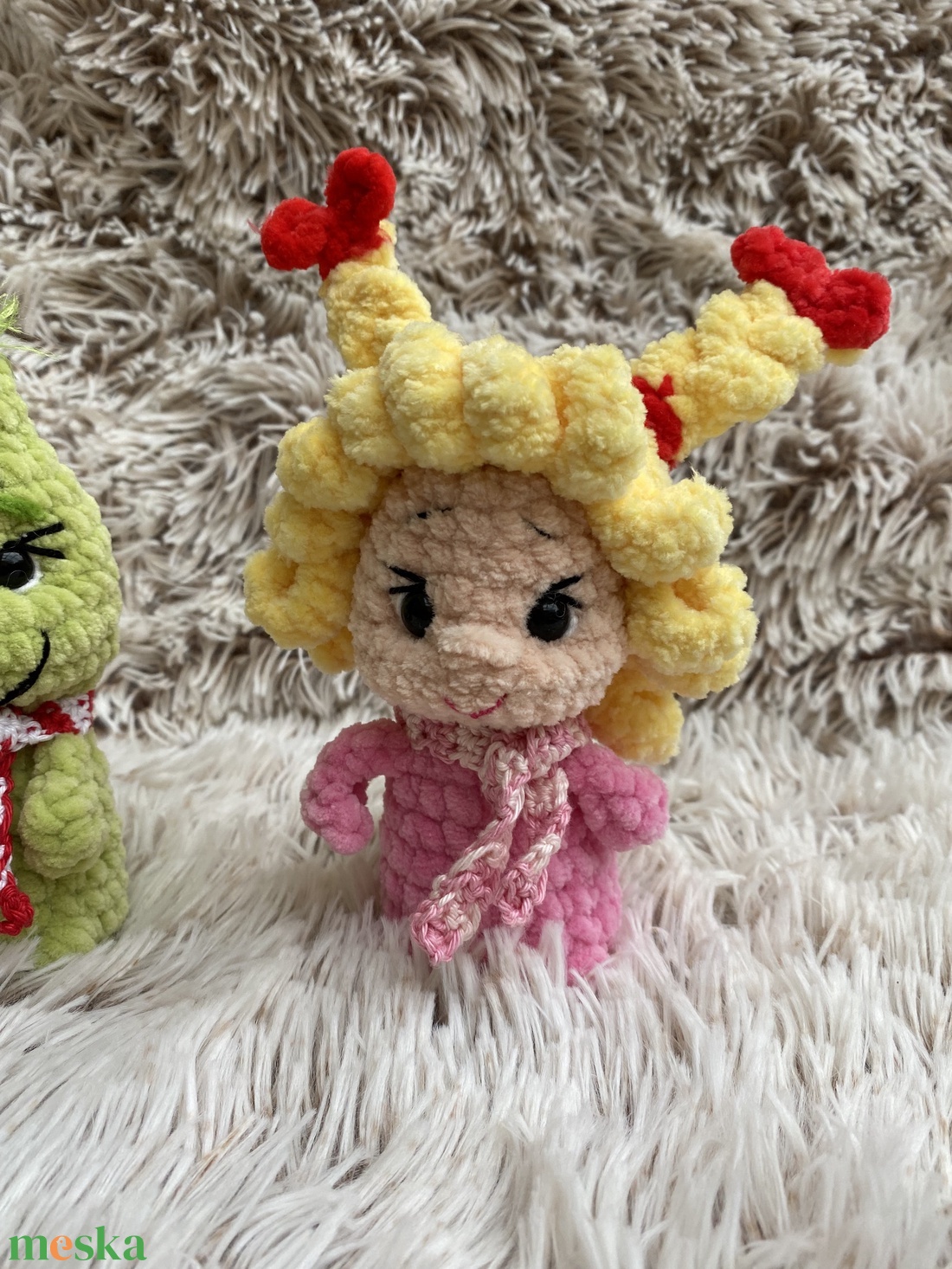 Horgolt Grincs csapat - Grincs, Max a kutyája és Cindy Lou - játék & sport - plüssállat & játékfigura - plüss mesefigurák - Meska.hu