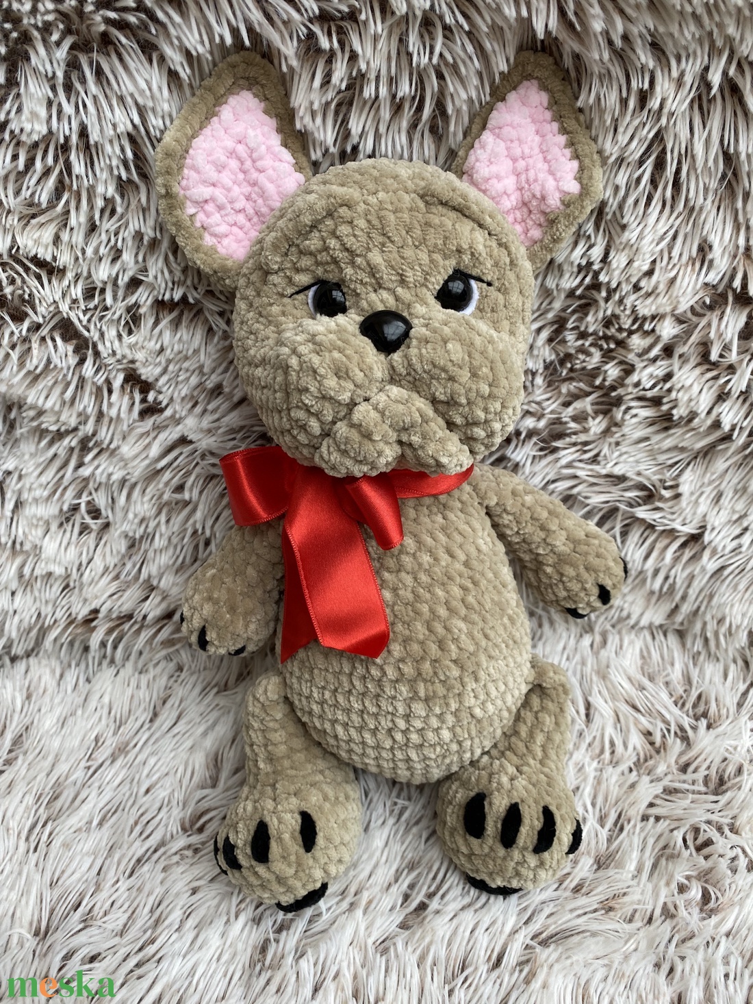 Horgolt bulldog - játék & sport - plüssállat & játékfigura - kutya - Meska.hu